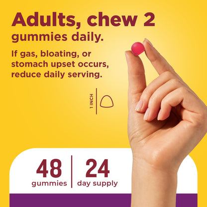 Nature Made Triple-Action Biotics, Gut and Immune Health Support, Digestive Probiotics for Women and Men, Prebiotic Fiber Gummies, 48 Gummies, 24 Day Supply - dailyvitalstore