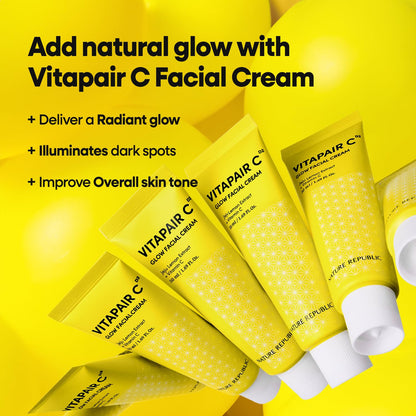 Nature Republic Vitapair C Glow Facial Cream | Vitamin Moisturizer for Radiance & Glow, Even-Looking Skin Tone, Long-Lasting Hydration - dailyvitalstore