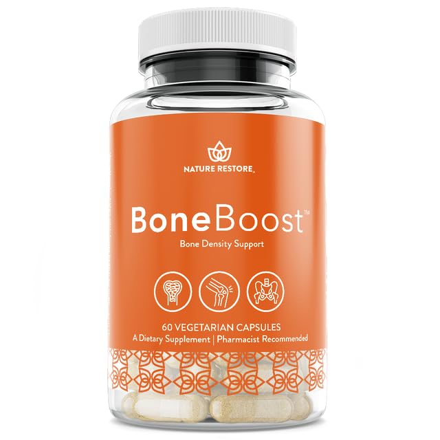 Nature Restore BoneBoost, Natural Bone Health Supplement, 60 Capsules, Manufactured in USA, Non GMO, Gluten Free - dailyvitalstore