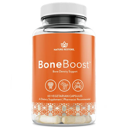 Nature Restore BoneBoost, Natural Bone Health Supplement, 60 Capsules, Manufactured in USA, Non GMO, Gluten Free - dailyvitalstore