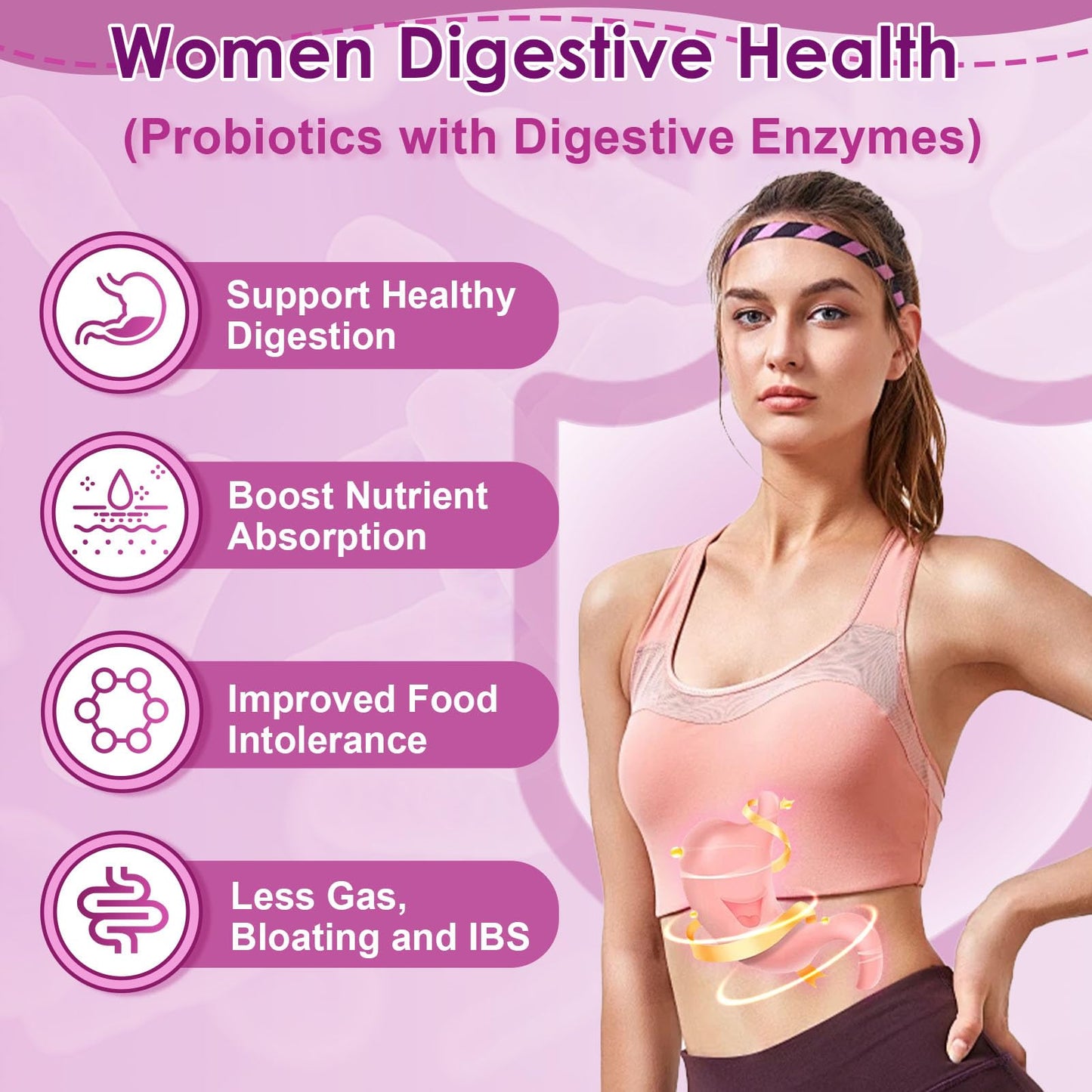 NATURE TARGET Probiotics for Women, 100 Billion CFUs Probiotic with Digestive Enzymes & Prebiotics, Vaginal Probiotics with Cranberry for Urinary Tract Health, - dailyvitalstore