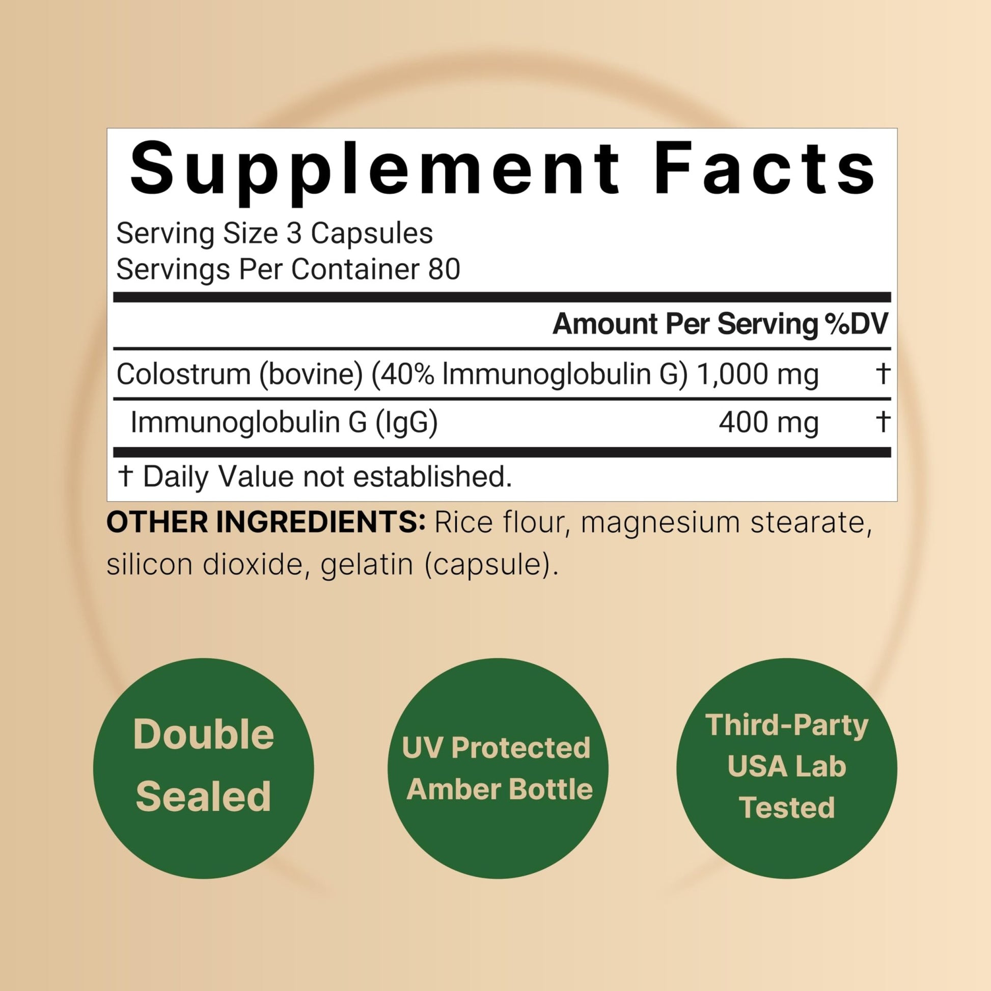 NatureBell Bovine Colostrum Supplement 1,000mg Per Serving, 240 Capsules | 40% IgG Colostrum Powder for Gut Health, Bloating, Skin, - dailyvitalstore