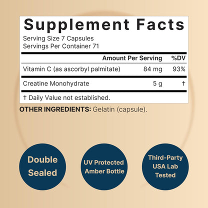 NatureBell Creatine Monohydrate Capsules 5,000mg Per Serving, 500 Count | Micronized, Unflavored Creatine Pills | Pre-Workout & Muscle Strength Support - dailyvitalstore