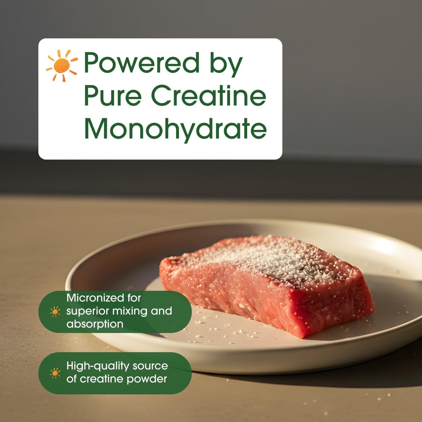 NatureBell Creatine Monohydrate Powder - 500g - Micronized Powder - Delivers 5,000mg Creatine Per Serving - Pre-Workout or Post-Workout Support* - dailyvitalstore