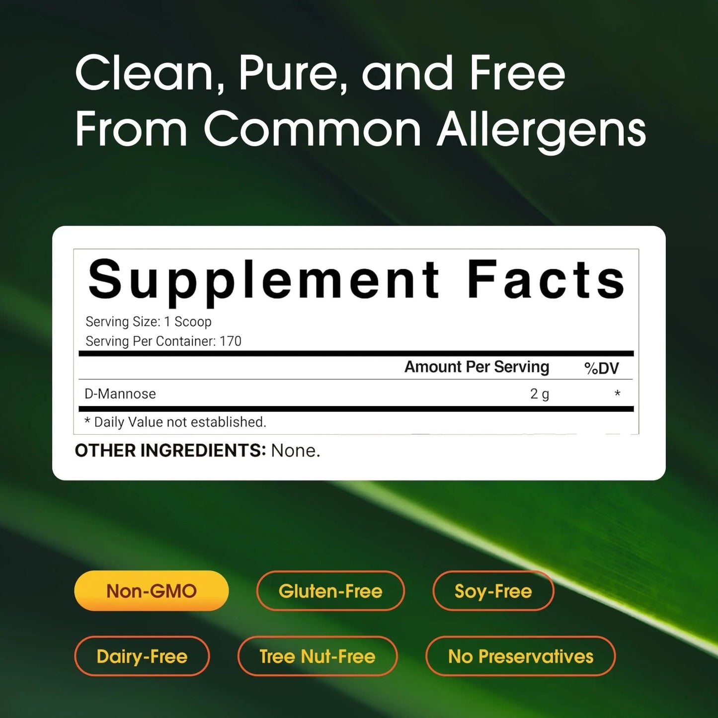 NatureBell D-Mannose Powder - 12oz - High Potency 2g Per Scoop - Fast Acting Support for Healthy Urinary Function & Bladder Wellness* - Pure, Filler-Free Non-GMO Powder - dailyvitalstore