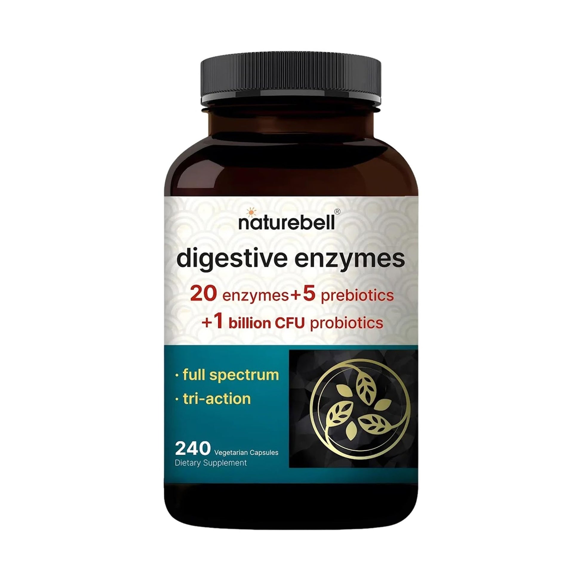 NatureBell Digestive Enzymes - 240 Capsules - Gut & Digestive Health Support Supplement* - with 20 Enzymes, - dailyvitalstore