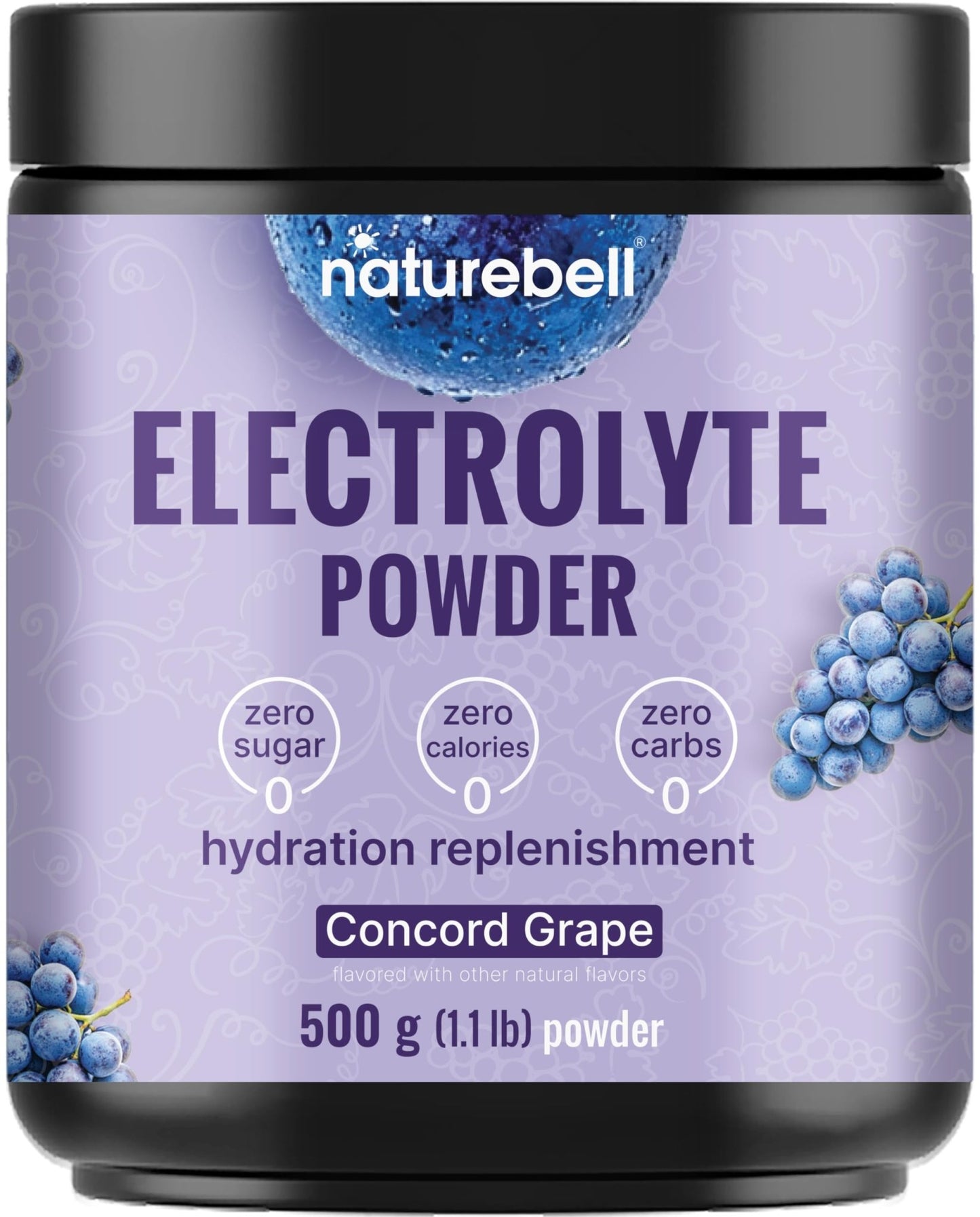 NatureBell Electrolytes Powder No Sugar, 500g (76 Servings) | Keto Fast Hydration Powder, Carnivore-Friendly Electrolyte – 1,000mg High Potassium, Minerals, - dailyvitalstore