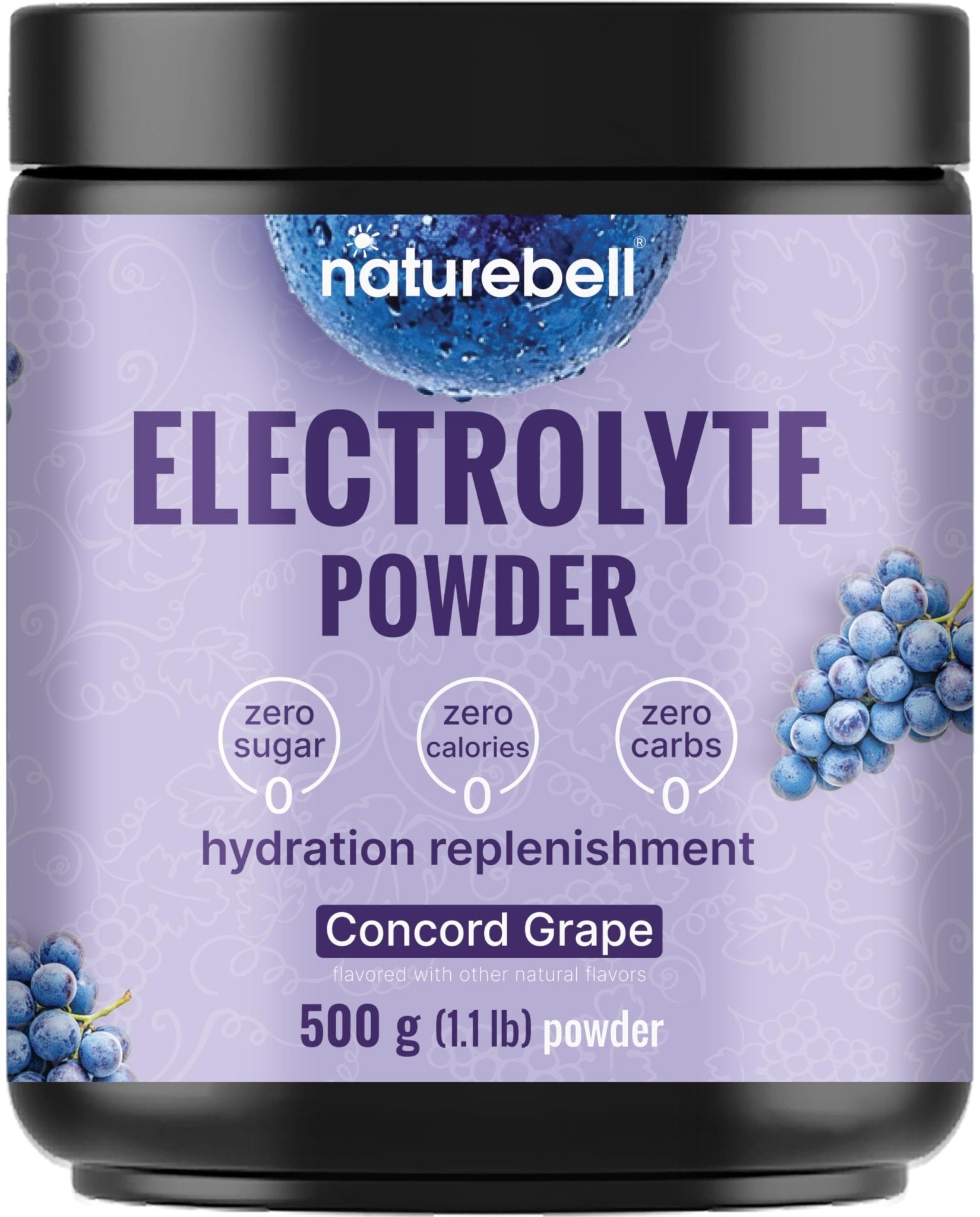 NatureBell Electrolytes Powder No Sugar, 500g (76 Servings) | Keto Fast Hydration Powder, Carnivore-Friendly Electrolyte – 1,000mg High Potassium, Minerals, - dailyvitalstore