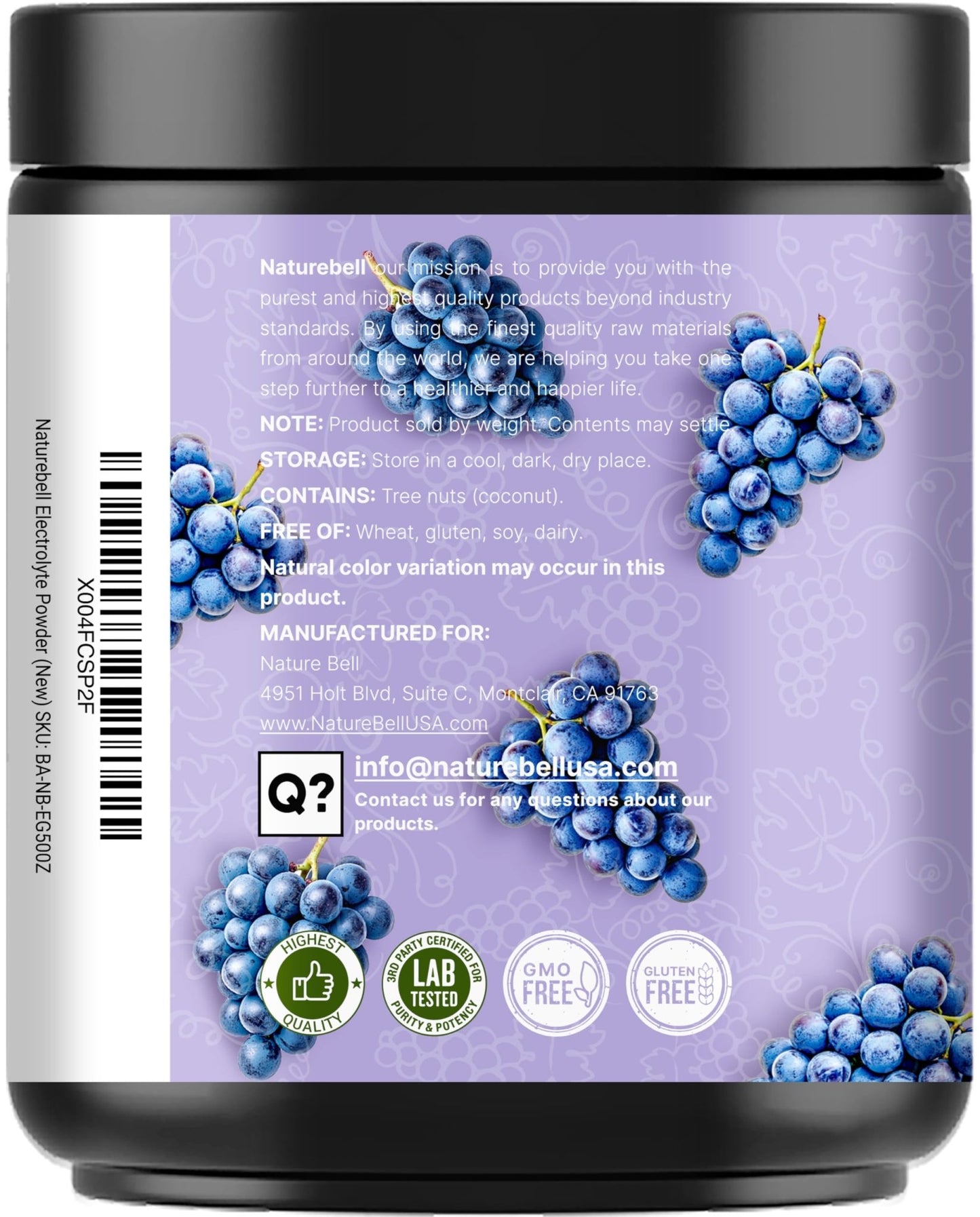 NatureBell Electrolytes Powder No Sugar, 500g (76 Servings) | Keto Fast Hydration Powder, Carnivore-Friendly Electrolyte – 1,000mg High Potassium, Minerals, - dailyvitalstore