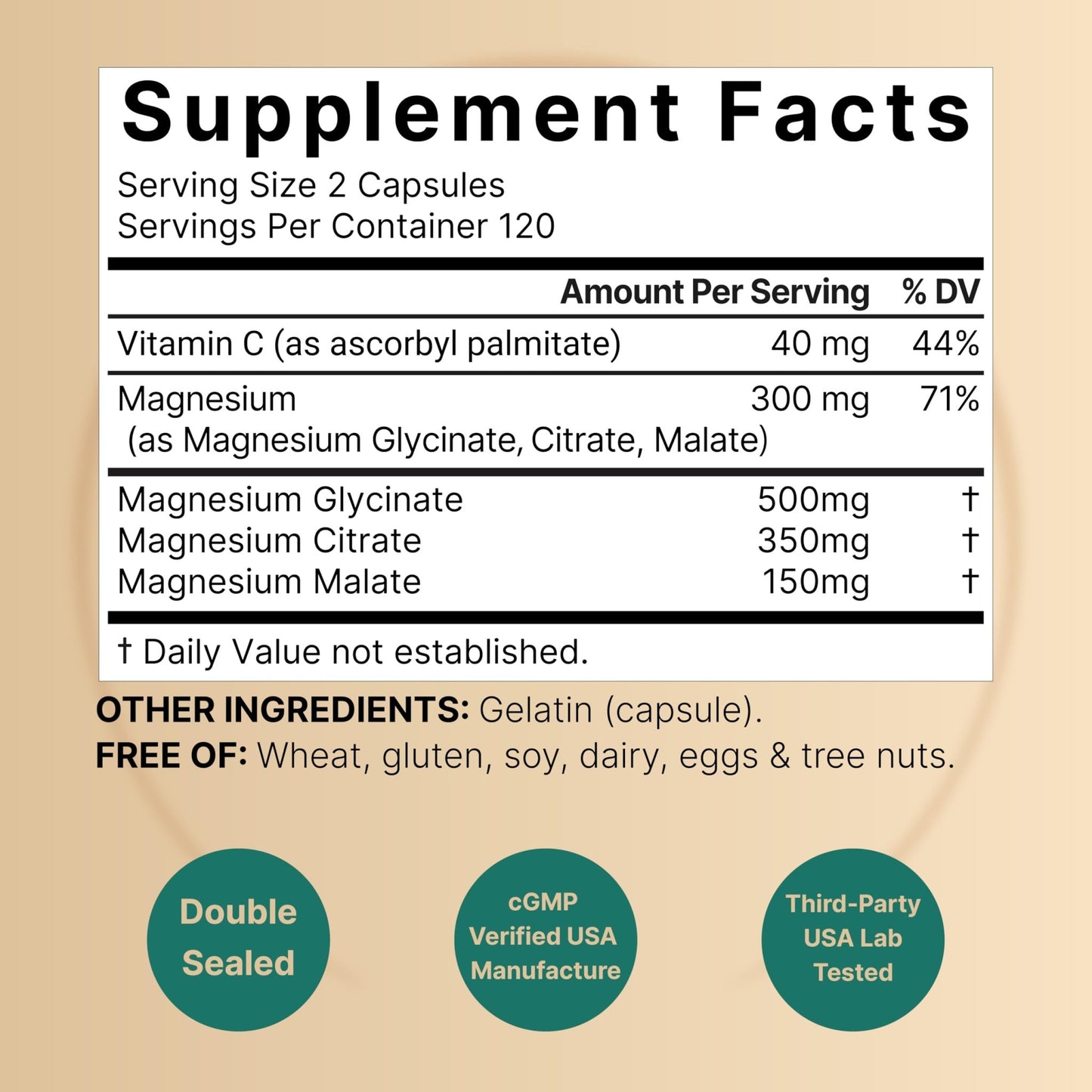 NatureBell Magnesium Complex for Women & Men 1,000mg Per Serving – 240 Capsules – Triple Magnesium Complex with Glycinate, Citrate & Malate – Chelated & Purified – Non‑GMO, Filler Free - dailyvitalstore