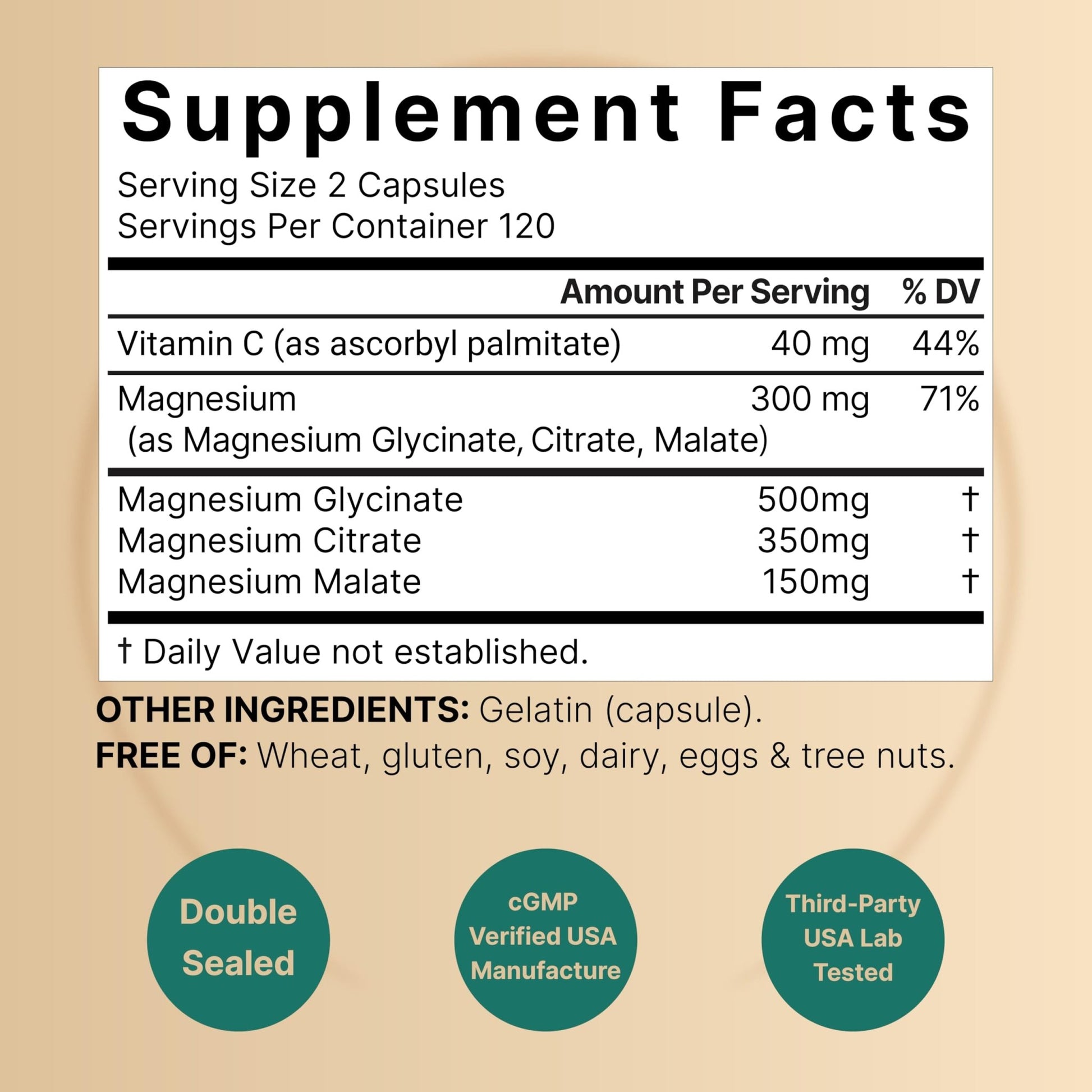 NatureBell Magnesium Complex for Women & Men 1,000mg Per Serving – 240 Capsules – Triple Magnesium Complex with Glycinate, Citrate & Malate – Chelated & Purified – Non‑GMO, Filler Free - dailyvitalstore