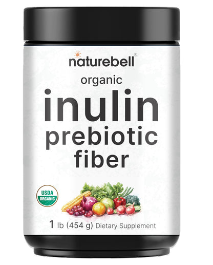 NatureBell Organic Inulin Prebiotic Fiber Powder, 1lb | Natural Chicory Root Source – Easily Mixes with Coffee or Smoothies – Fiber Supplement for Women & Men - dailyvitalstore