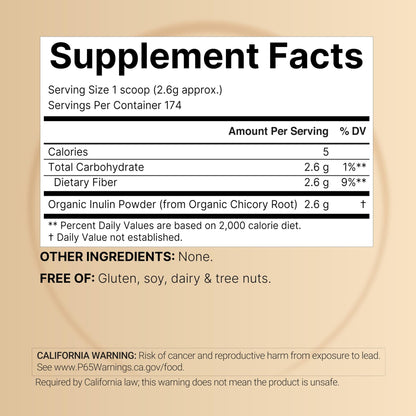 NatureBell Organic Inulin Prebiotic Fiber Powder, 1lb | Natural Chicory Root Source – Easily Mixes with Coffee or Smoothies – Fiber Supplement for Women & Men - dailyvitalstore