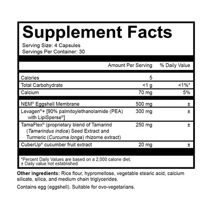 NatureCity True-Joint FLX Joint Supplement Formula (120 Capsules) | TamaFlex, NEM Eggshell Membrane, Levagen+ PEA & CuberUp | Supports Joint Comfort, Flexibility, Mobility, Function & Cartilage Health - dailyvitalstore