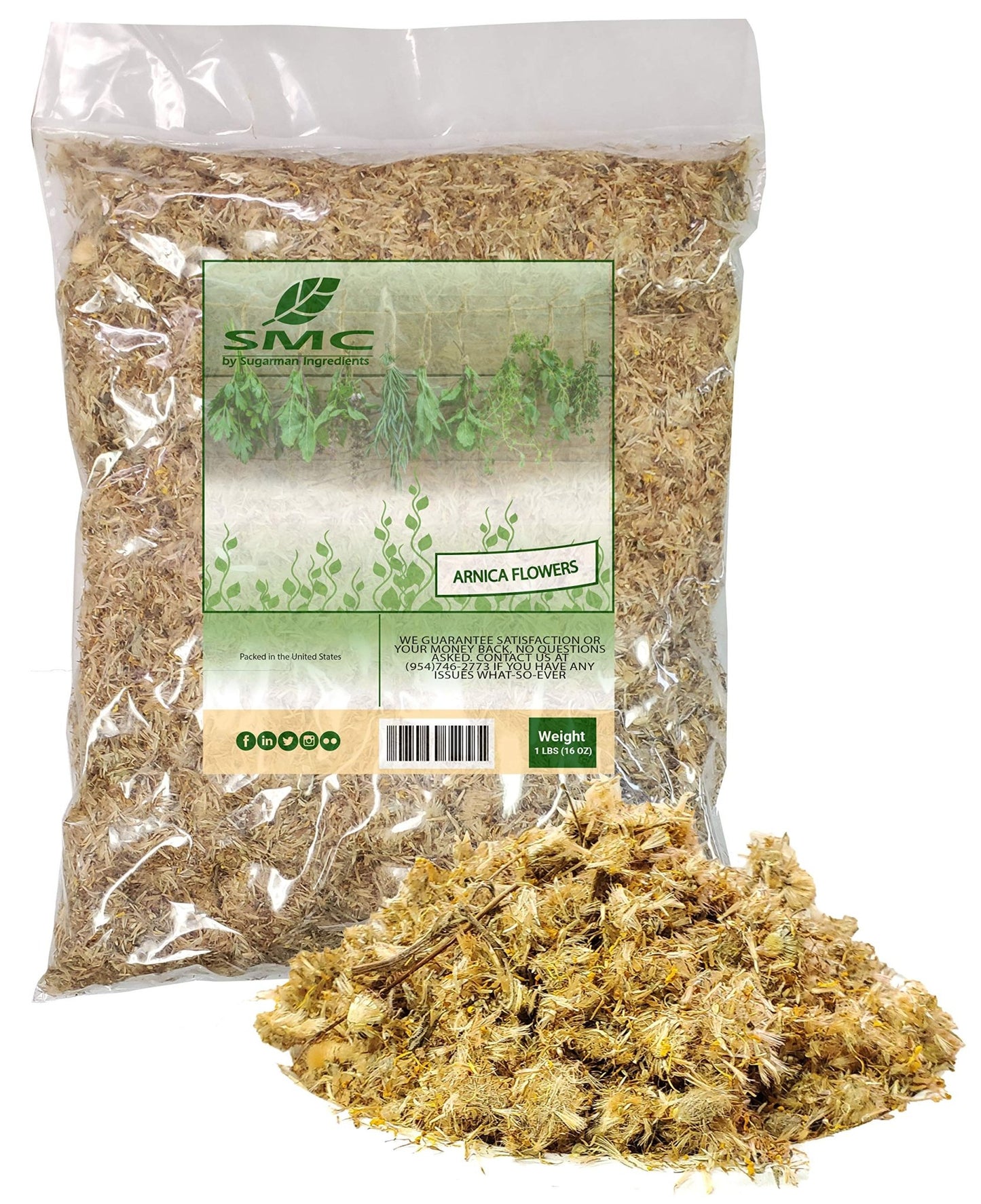 Naturejam Arnica Flowers-Arnica Mexicano 1 Pound-Mountain Daisy, Leopards Bane Bulk Bag - dailyvitalstore