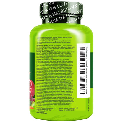 NATURELO Mens Multivitamins - Whole Food Multivitamin for Men with Vitamins, Minerals - 120 Vegetarian Capsules for Energy, Brain, Heart, Eye Health* - dailyvitalstore