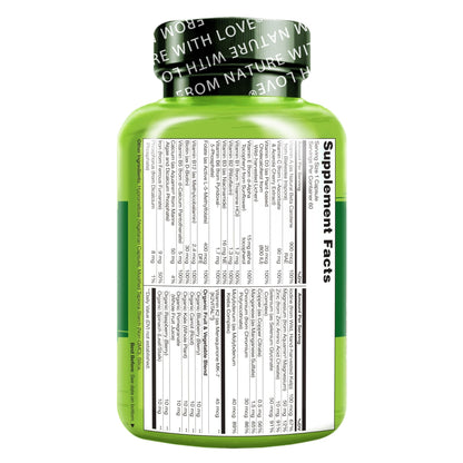 NATURELO One Daily Multivitamin for Women w/Vitamin B12, 60 Ct, Energy Support, Whole Food Daily Women Multivitamin Supplement, Nourish Hair/Skin/Nail, Non-GMO, No Soy, Gluten Free, 2 Month Supply - dailyvitalstore