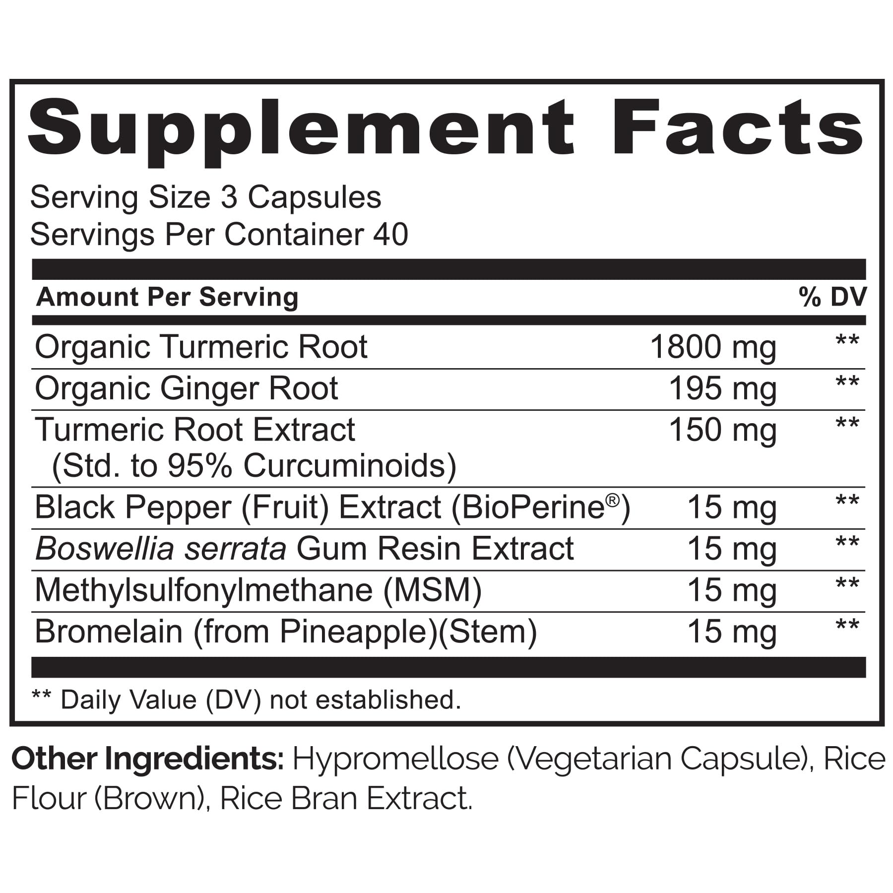 NATURELO Turmeric Curcumin - BioPerine for Better Absorption - Black Pepper, Ginger Root, Curcuminoids - Plant-Based Joint Discomfort Support - dailyvitalstore