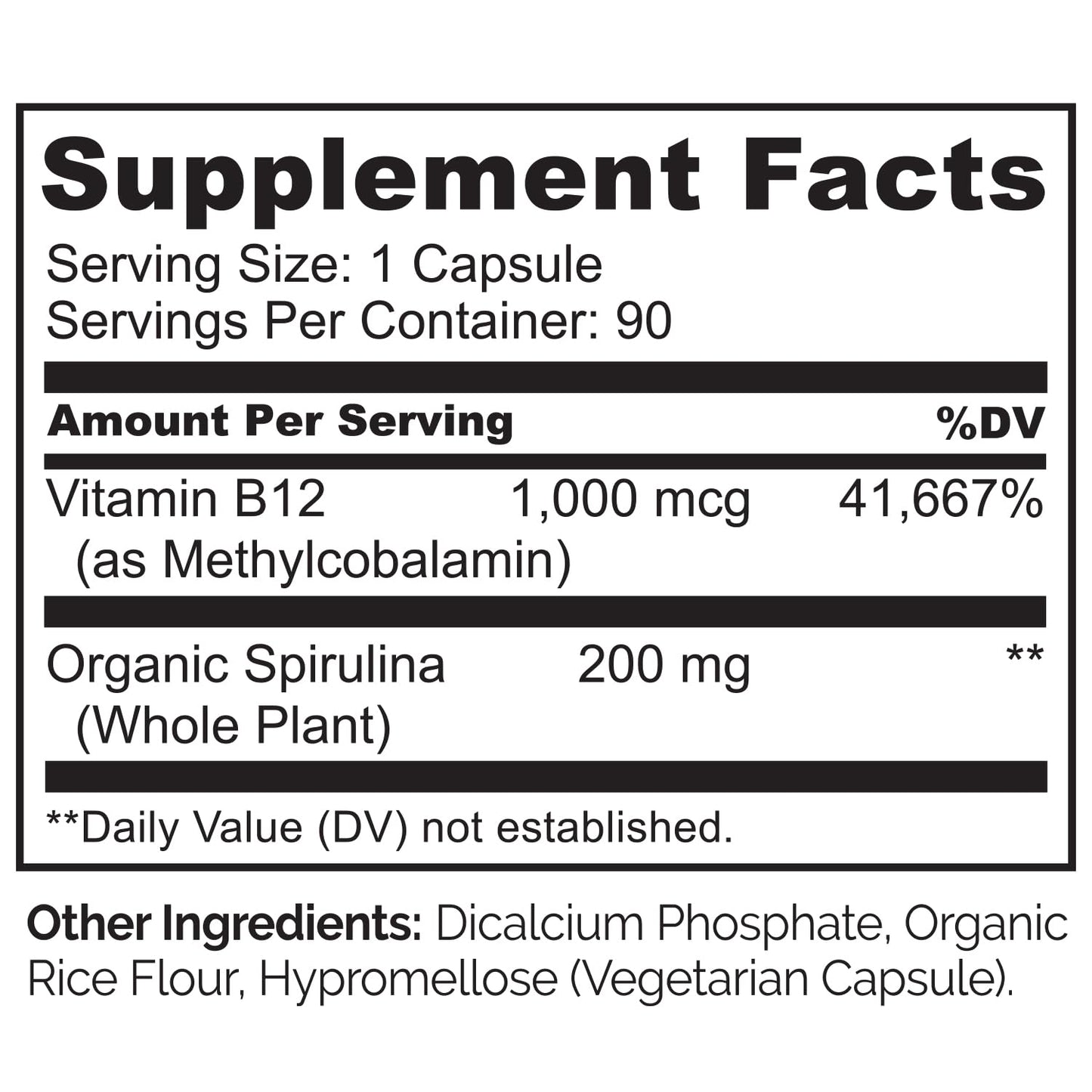NATURELO Vegan B12 - Methyl B12 with Organic Spirulina - High Potency Vitamin B12 1000 mcg Methylcobalamin - Supports Healthy Mood - dailyvitalstore
