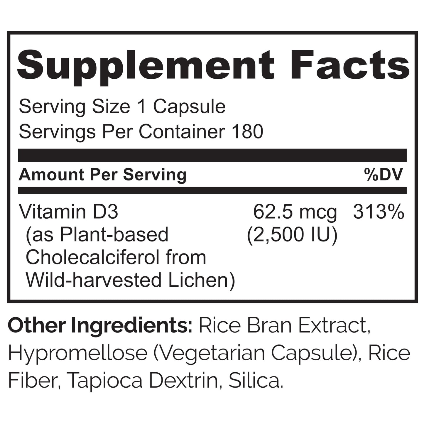 NATURELO Vitamin D - 2500 IU - Plant Based from Lichen - Natural D3 Supplement for Immune System, Bone Support, Joint Health - Vegan - dailyvitalstore