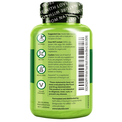 NATURELO Whole Food Multivitamin + Immune Blend with Elderberry & Mushrooms - Complete Multivitamin with Extra Immune Support - dailyvitalstore