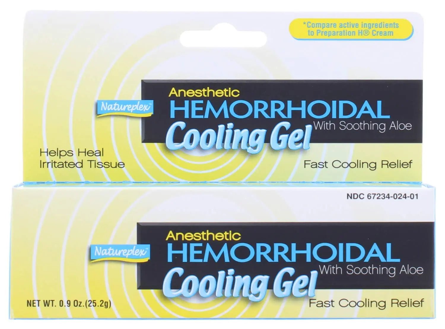 Natureplex Anesthetic Hemorrhoidal Cooling Gel 0.9 oz (2 Pack) – Witch Hazel & Phenylephrine, Soothing Aloe Formula for Temporary Itching, Burning & Swelling Relief - Made in USA - dailyvitalstore