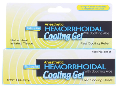 Natureplex Anesthetic Hemorrhoidal Cooling Gel 0.9 oz (2 Pack) – Witch Hazel & Phenylephrine, Soothing Aloe Formula for Temporary Itching, Burning & Swelling Relief - Made in USA - dailyvitalstore