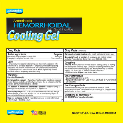 Natureplex Anesthetic Hemorrhoidal Cooling Gel with Soothing Aloe (6 Pack) - dailyvitalstore