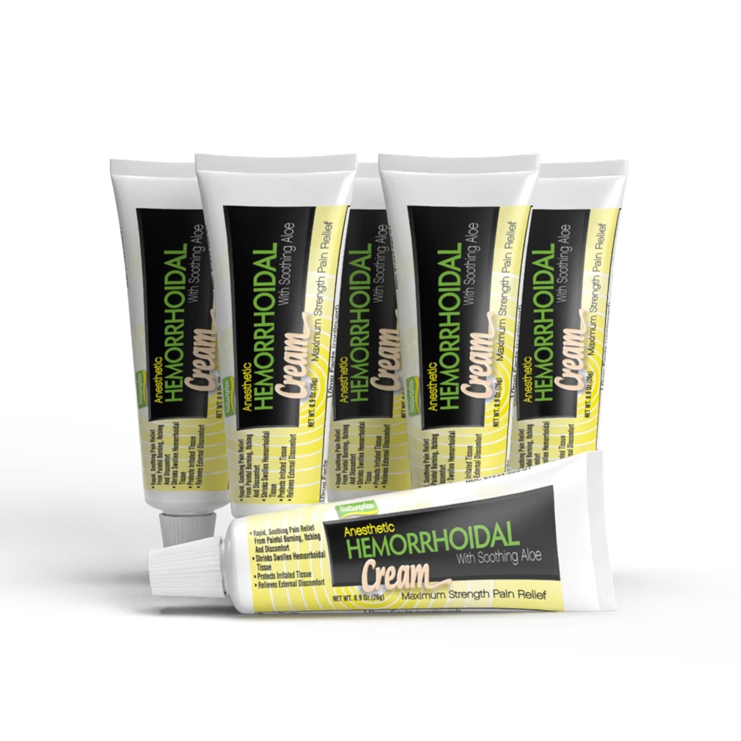 Natureplex Hemorrhoidal Cream for Itching, Burning and Discomfort Relief, 0.9 oz (Pack of 6) - Made in USA - dailyvitalstore