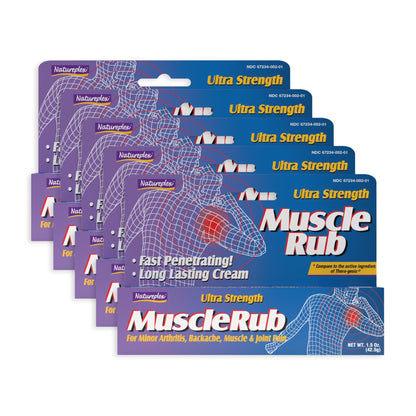 Natureplex Ultra Strength Muscle Rub Cream 1.5 oz (Pack of 5) – Menthol & Methyl Salicylate, Fast-Penetrating, Long-Lasting Relief for Muscle & Joint Discomfort (Minor Aches, Backache, Strains) - dailyvitalstore