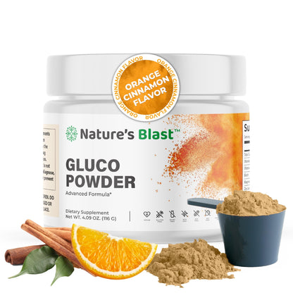 NATURES BLAST Gluco-Powder with White Mulberry Extract & Ceylon Cinnamon - Organic Metabolic Wellness Blend for Energy & Vitality, 1 Bottle - dailyvitalstore