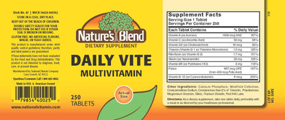 Nature's Blend Daily Vite 250 Tablets - dailyvitalstore
