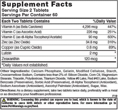 Natures Blend Macuvite Eye Care, 120 tabs Pack of 2 - dailyvitalstore