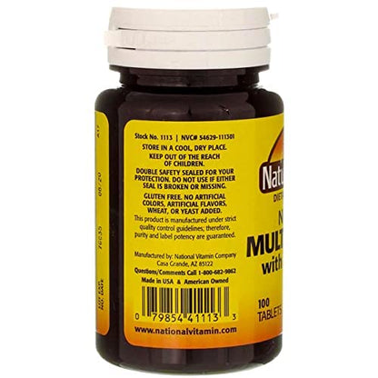 Nature's Blend Multiple Vitamin with Minerals No Iron 100 Tabs - dailyvitalstore