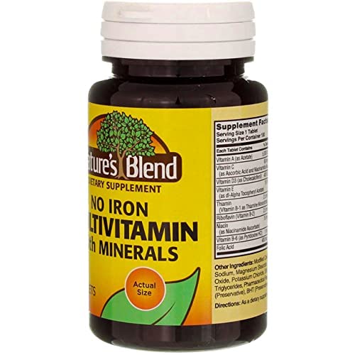 Nature's Blend Multiple Vitamin with Minerals No Iron 100 Tabs - dailyvitalstore