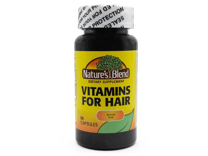 Nature's Blend Vitamins For Hair Capsules 50 Ct - dailyvitalstore