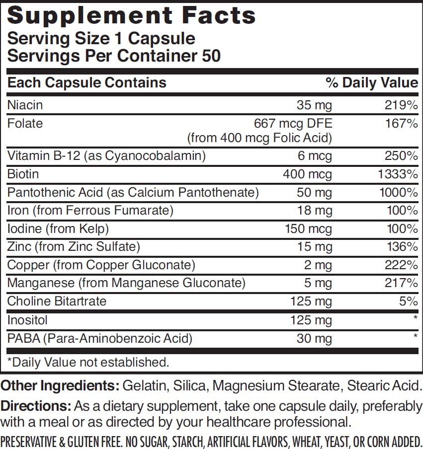Nature's Blend Vitamins For Hair Capsules 50 Ct - dailyvitalstore