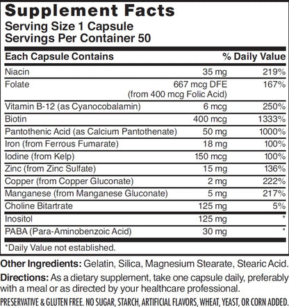 Nature's Blend Vitamins For Hair Capsules 50 Ct - dailyvitalstore