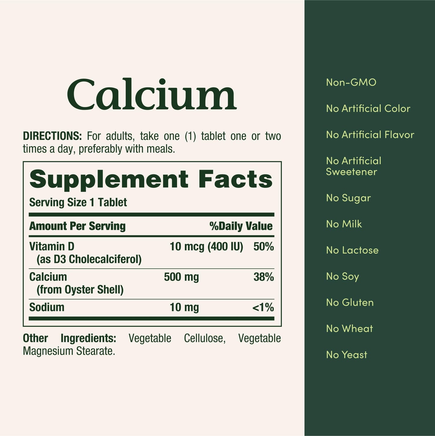 Nature’s Bounty Calcium Plus 400 IU Vitamin D3, Immune Support & Bone Health, 300 Tablets - dailyvitalstore