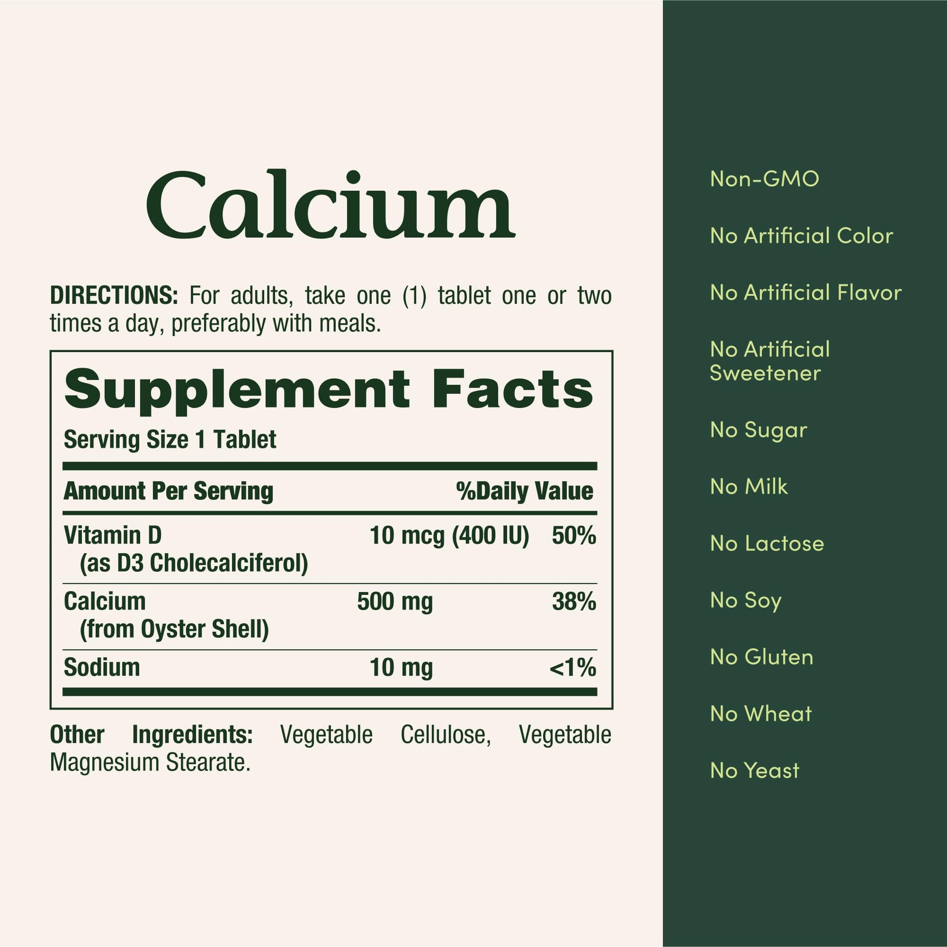 Nature’s Bounty Calcium Plus 400 IU Vitamin D3, Immune Support & Bone Health, 300 Tablets - dailyvitalstore