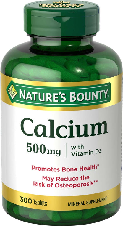 Nature’s Bounty Calcium Plus 400 IU Vitamin D3, Immune Support & Bone Health, 300 Tablets - dailyvitalstore
