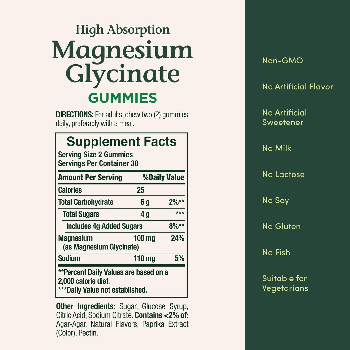 Nature’s Bounty High Absorption Magnesium Glycinate Gummies, 100 mg Magnesium Per Serving, Whole Body Health, No Stick Gummy, Peach Mango Flavor - dailyvitalstore