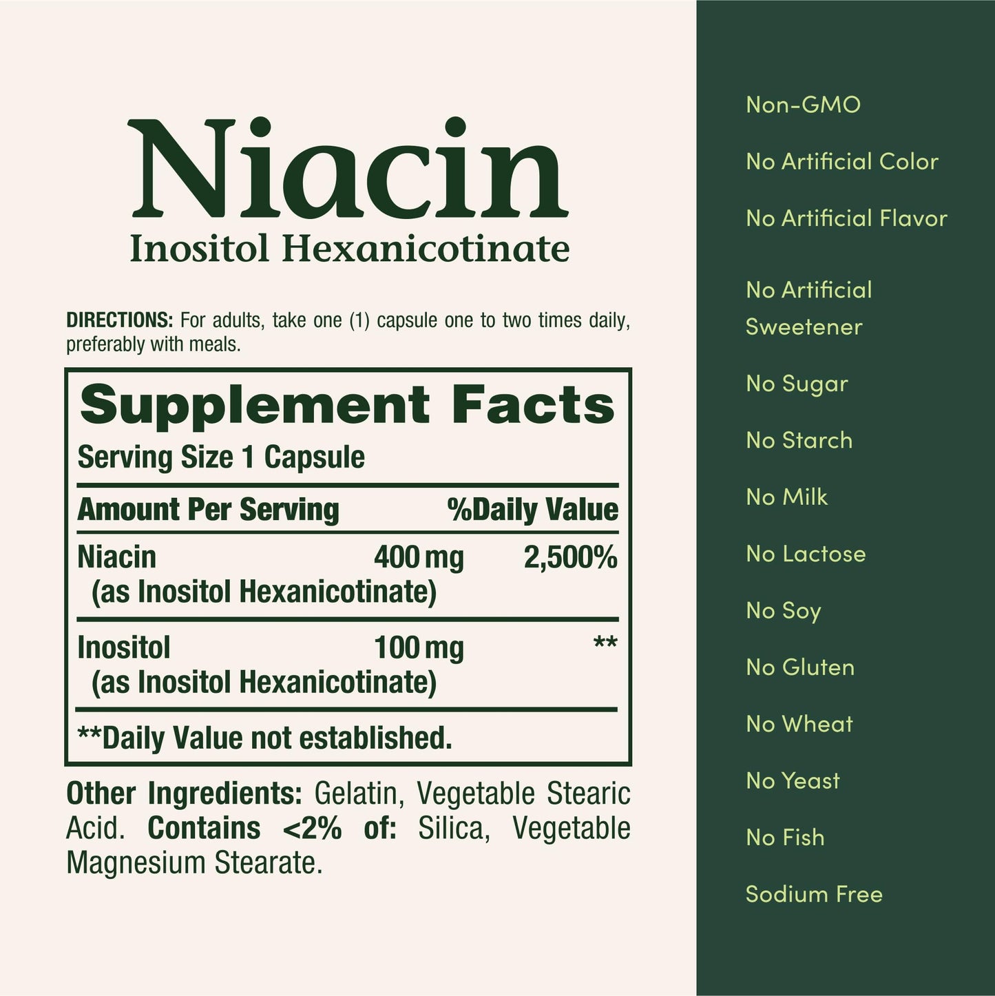 Nature's Bounty Niacin 500mg Flush Free, Cellular Energy Support, Supports Nervous System Health, 120 Capsules - dailyvitalstore