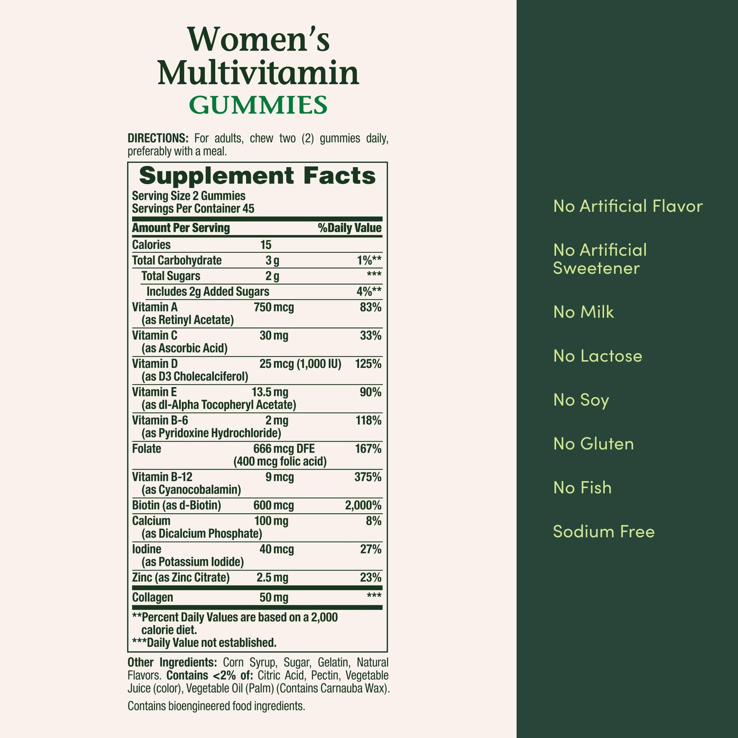 Nature's Bounty Women Multivitamin Gummies, Vitamin Supplements for Adults, General Health, Supports Immune and Bone Health, - dailyvitalstore