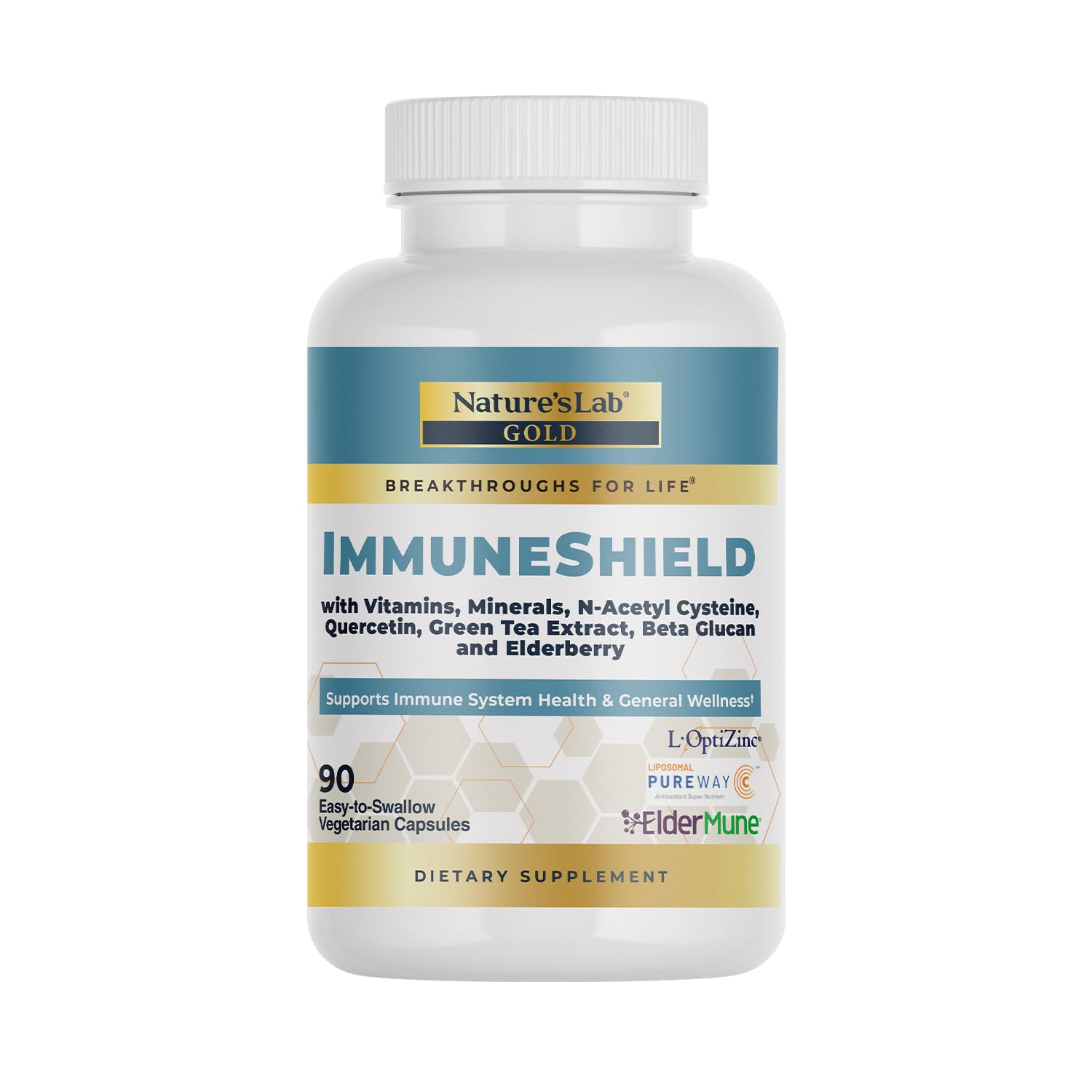 Nature's Lab Gold ImmuneShield - Supports Immune System Health & General Wellness* - 90 Capsules (30 Day Supply) - dailyvitalstore