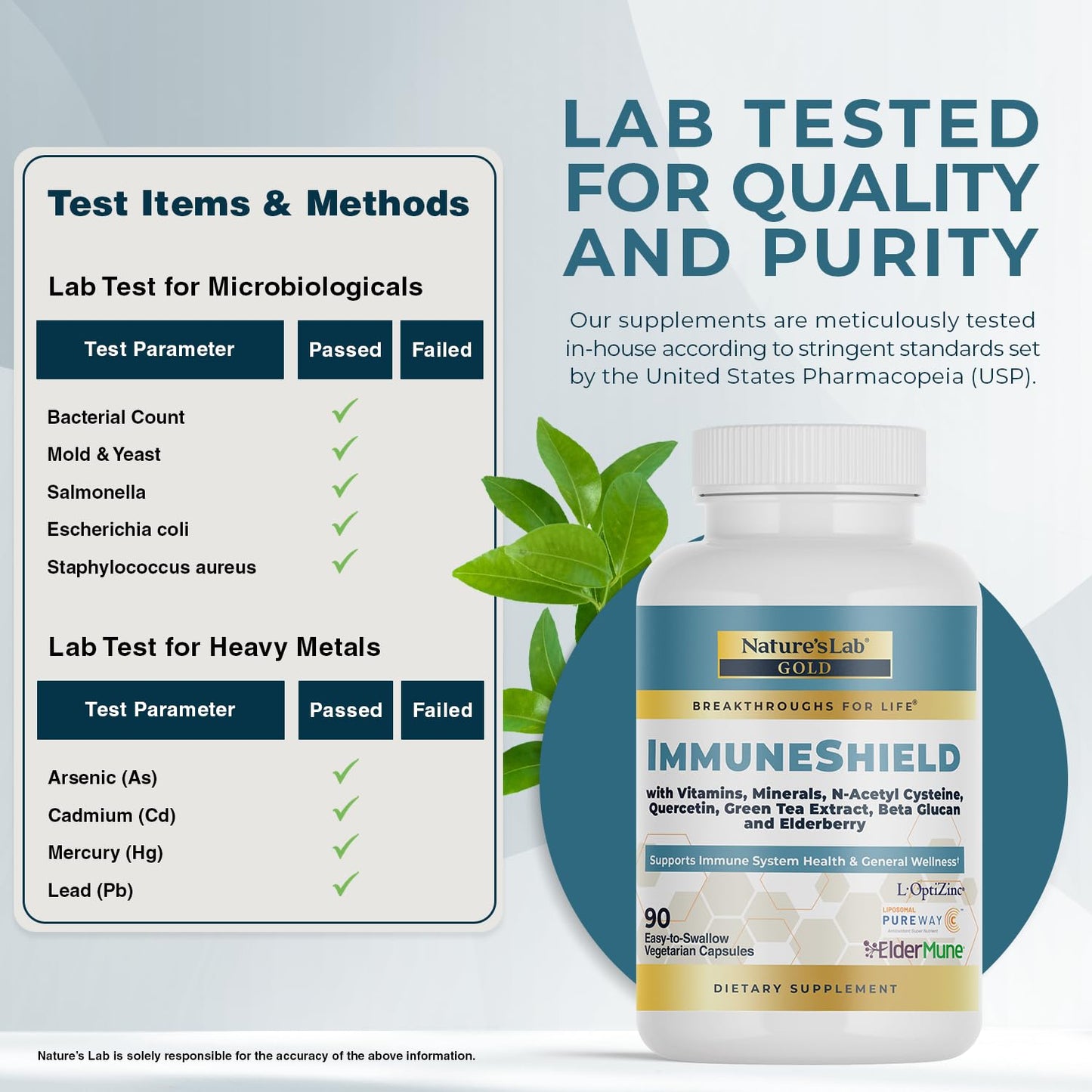 Nature's Lab Gold ImmuneShield - Supports Immune System Health & General Wellness* - 90 Capsules (30 Day Supply) - dailyvitalstore