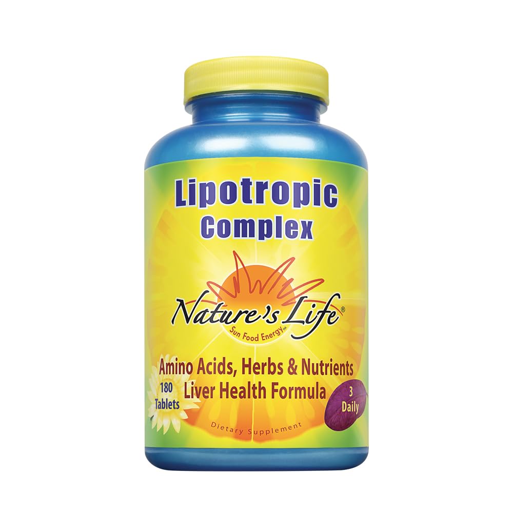 Nature's Life Lipotropic Complex | Comprehensive Support for Healthy Liver Function | with Choline & Inositol | Non-GMO | 180 Vegetarian Tablets - dailyvitalstore