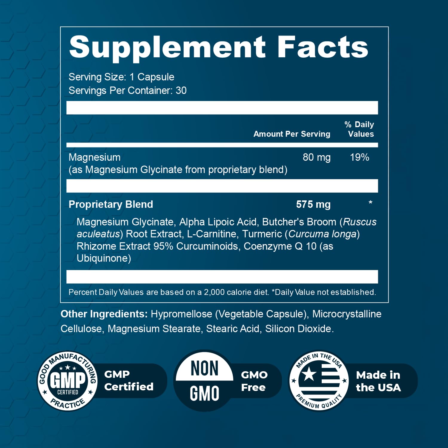 Nature’s NutriWave Alphacur – Natural Supplement with Magnesium, Alpha Lipoic Acid, Turmeric & CoQ10 – Non-GMO, 100% Natural, Made in the USA, GMP-Certified – 30 Capsules, 2 Month Supply - dailyvitalstore