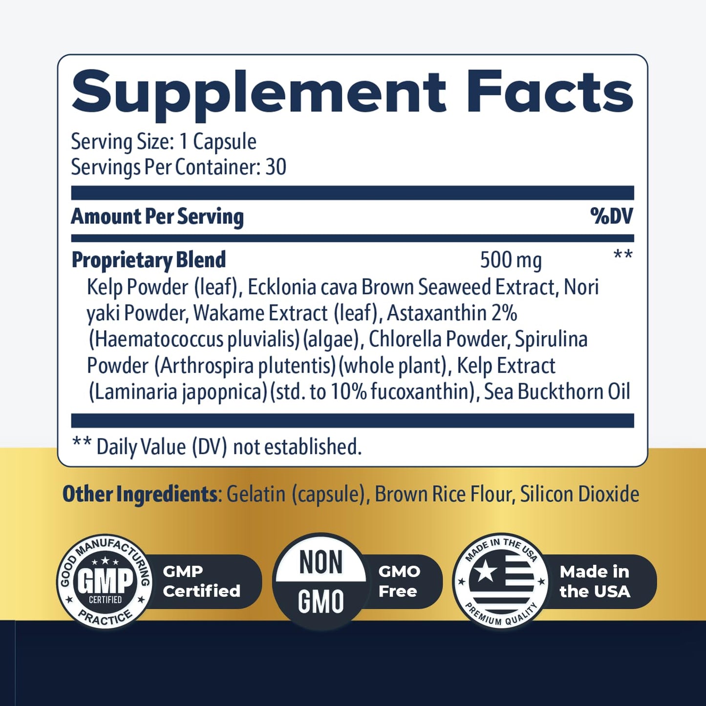 Nature’s NutriWave AquaPeace – Aqua Peace Caps Daily Marine-Based Supplement with Seaweed & Algae Extracts – Clean, Stimulant-Free Formula – Non-GMO, Made in USA - 30 Capsules, 1 Month Supply - dailyvitalstore