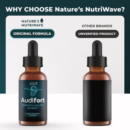 Nature’s NutriWave Audifort Drops – Herbal Liquid Supplement with Grape Seed & Panax Ginseng – Non-GMO, Easy-to-Take, Made in the USA – 60 Servings, 1 Month Supply - dailyvitalstore